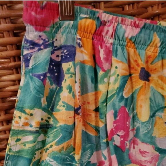 Vtg. Jams World Tiger Lily Aloha Shirt Short Set L - Picture 10 of 12